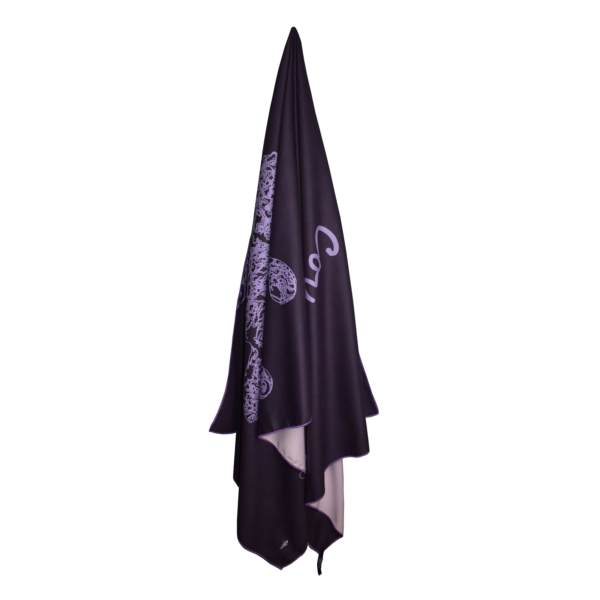 CANYLA XL Microfiber Beach Towel, hanging, purple.